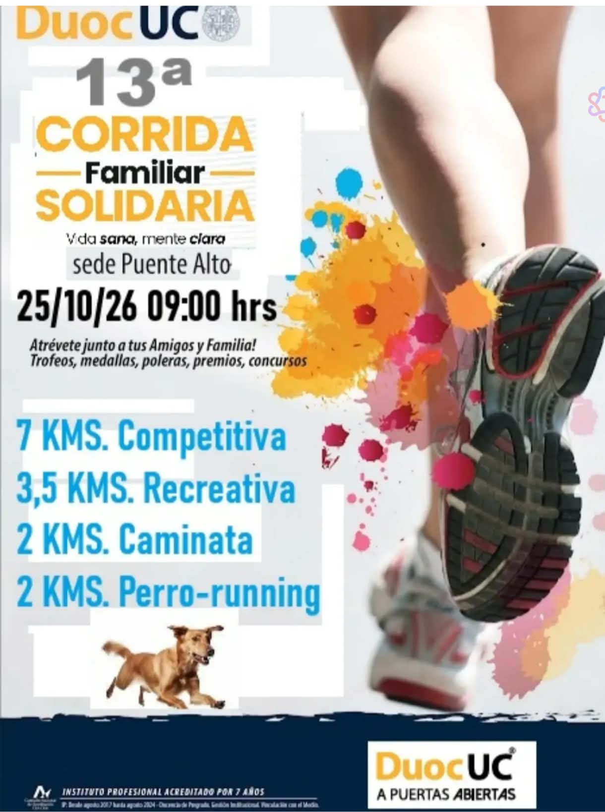 13.ª Corrida familiar solidaria | Duoc UC sede Puente Alto
